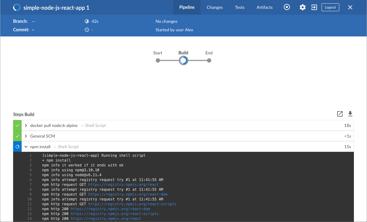 Downloading <em>npm</em> dependencies